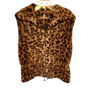 Denali Animal Print Fuzzy Vest